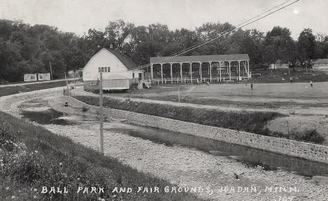 Ball Park and Fair Grounds, Jordan Minnesota, 1940's