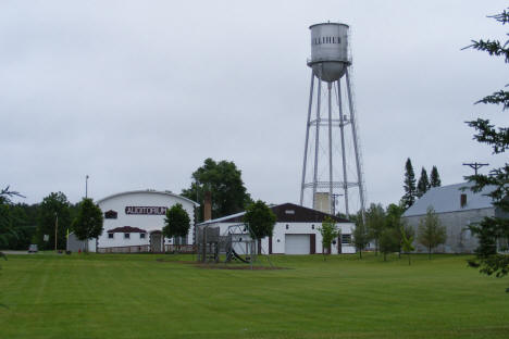 Park, with Auditorium and Water Tower in background, Kelliher Minnesota, 2009