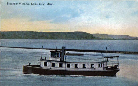 Steamer Verana, Lake City Minnesota, 1910's
