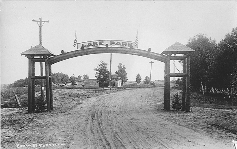 Gateway Arch, Lake Park, Minnesota, 1920's