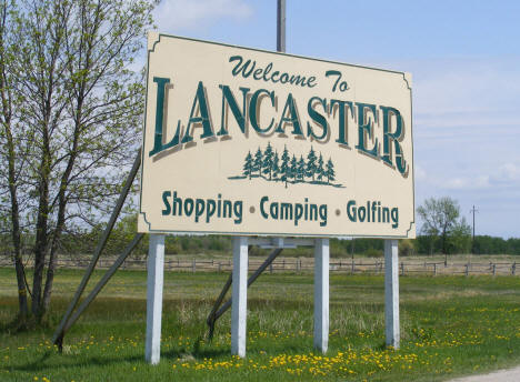 Welcome Sign, Lancaster Minnesota, 2008