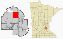 Location of Maple Grove Minnesota