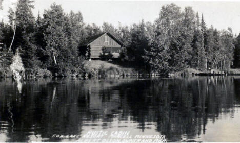 Cabin at Fox Lake Resort, Marcell Minnesota, 1949