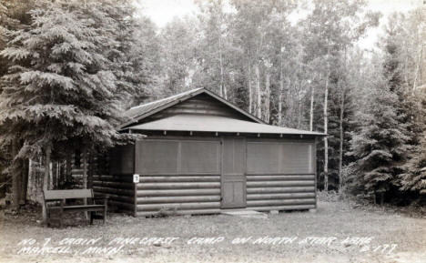 No. 7 Cabin at Pinecrest Camp on North Star Lake, Marcell Minnesota, 1940's
