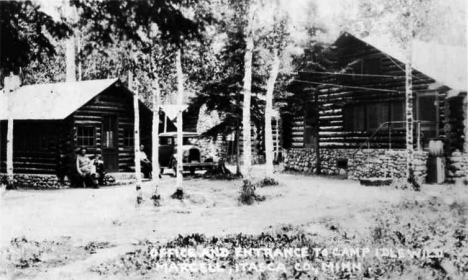 Office and entrance to Camp Idlewild, Marcell Minnesota, 1920's