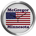 McGregor US Flag Modern Wall Clock