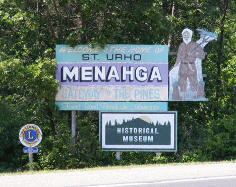 Menahga Minnesota Welcome Sign, 2007