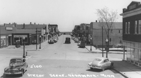 Street scene, Nashwauk Minnesota, around 1940