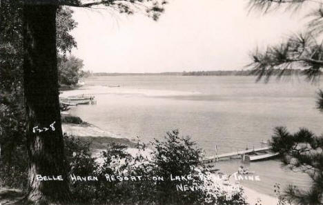 Belle Haven Resort on Lake Belle Taine, Nevis Minnesota, 1950's