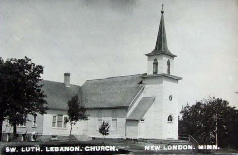 Swedish Lutheran Church, New London Minnesota, 1910's