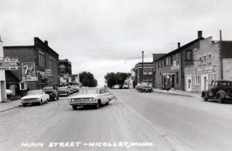 Main Street, Nicollet Minnesota, 1960's