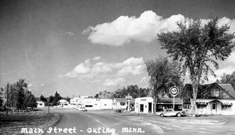 Main Street, Outing Minnesota, 1960