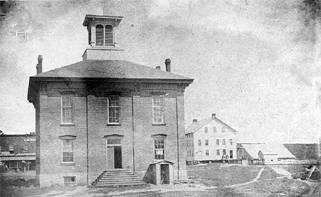 Courthouse before remodeling, Preston Minnesota, 1865