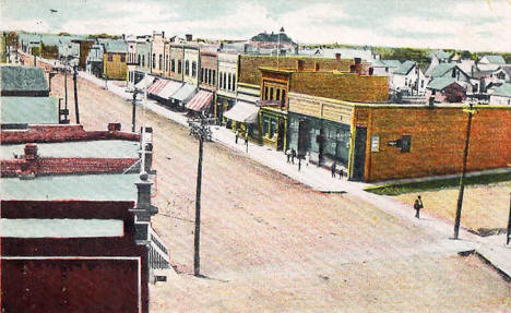 Main Street, Red Lake Falls Minnesota, 1909