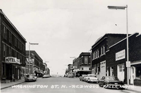 Washington Street, Redwood Falls Minnesota, 1950's