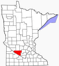 Location of Renville County Minnesota