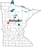 Location of Richville Minnesota
