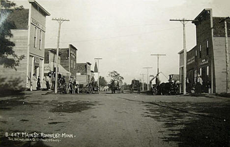 Main Street, Ronneby Minnesota, 1900's