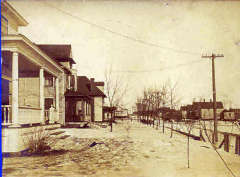 Street scene, Sandstone Minnesota, 1907