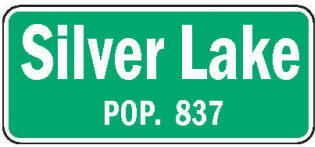 Silver Lake Minnesota population sign
