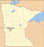 Location of Starbuck Minnesota