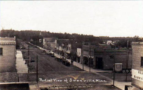 Partial view of Swanville Minnesota, 1908