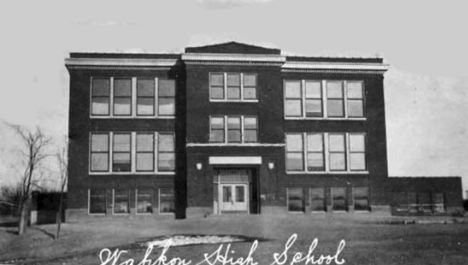 Wahkon High School, Wahkon Minnesota, 1950's?