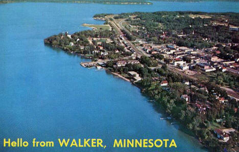 Aerial view of Walker Minnesota, 1959