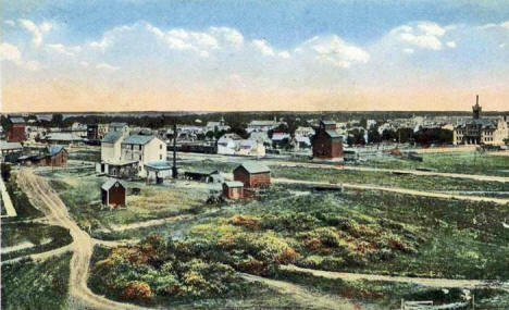 Birds eye view, Warren Minnesota, 1915