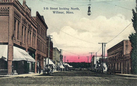 5th Street looking north, Willmar Minnesota, 1908
