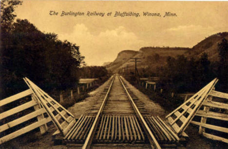The Burlington Railway at Bluffsiding, Winona Minnesota, 1908