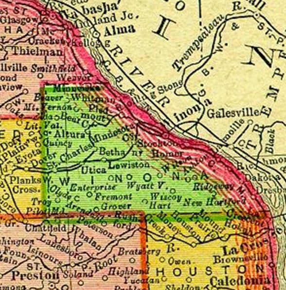 1895 Map of Winona County