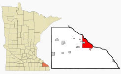 Location of Winona Minnesota