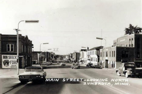 Main Street looking north, Zumbrota Minnesota, 1960's
