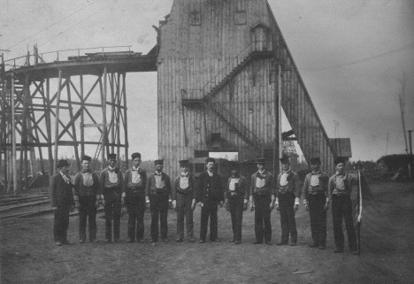 Early picture of one of the Eveleth Minnesota Fire Department