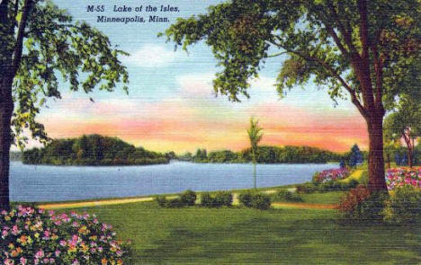 Lake of the Isles, Minneapolis Minnesota, 1940's