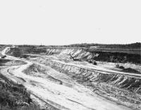 View of stripping operations at the Gross-Marble open pit at Marble.