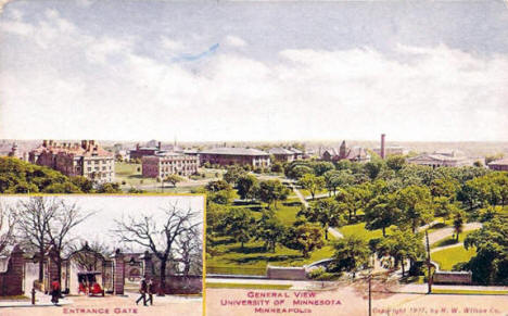 General view, University of Minnesota, Minneapolis Minnesota, 1907