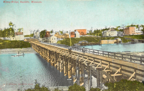 Wagon Bridge, Baudette Minnesota, 1909