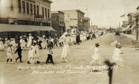 Red Cross Parade, Baudette and Spooner Minnesota, May 18th 1918