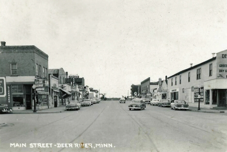 Main Street, Deer River Minnesota, 1950's