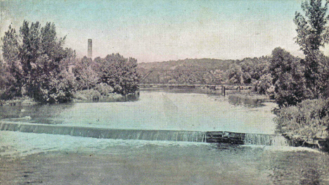 Mill Dam looking north, Jackson Minnesota, 1912