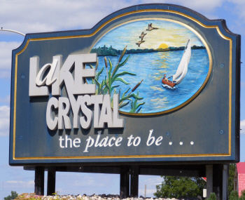 Lake Crystal sign