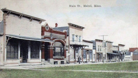 Main Street, Mabel Minnesota, 1910's