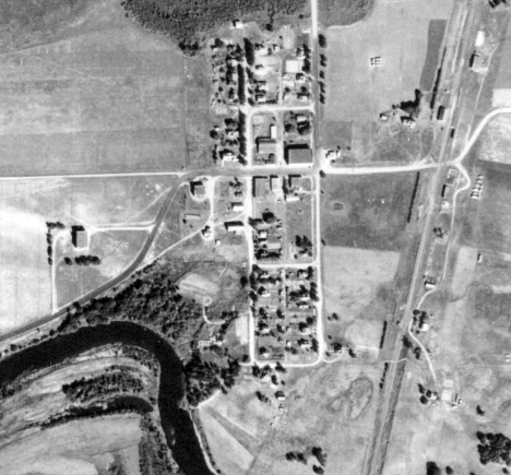 Aerial view, Grasston Minnesota, 1939