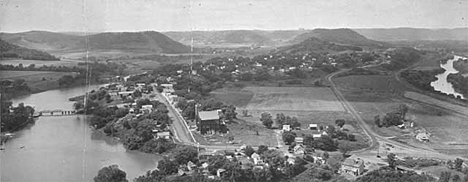 View of Root River Valley and Village of Hokah, 1915