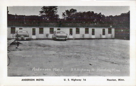 Anderson Motel on US Highway 16, Houston Minnesota, 1950's