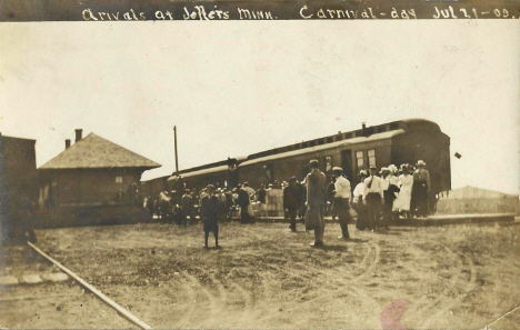 Carnival arrival at Jeffers Minnesota, 1909