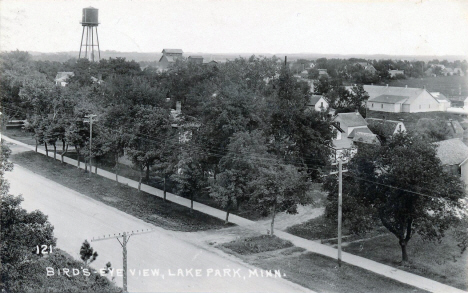 Birds eye view, Lake Park Minnesota, 1934