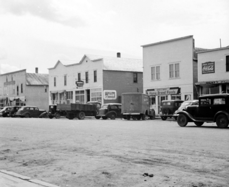 Street scene, Lancaster Minnesota, 1930's